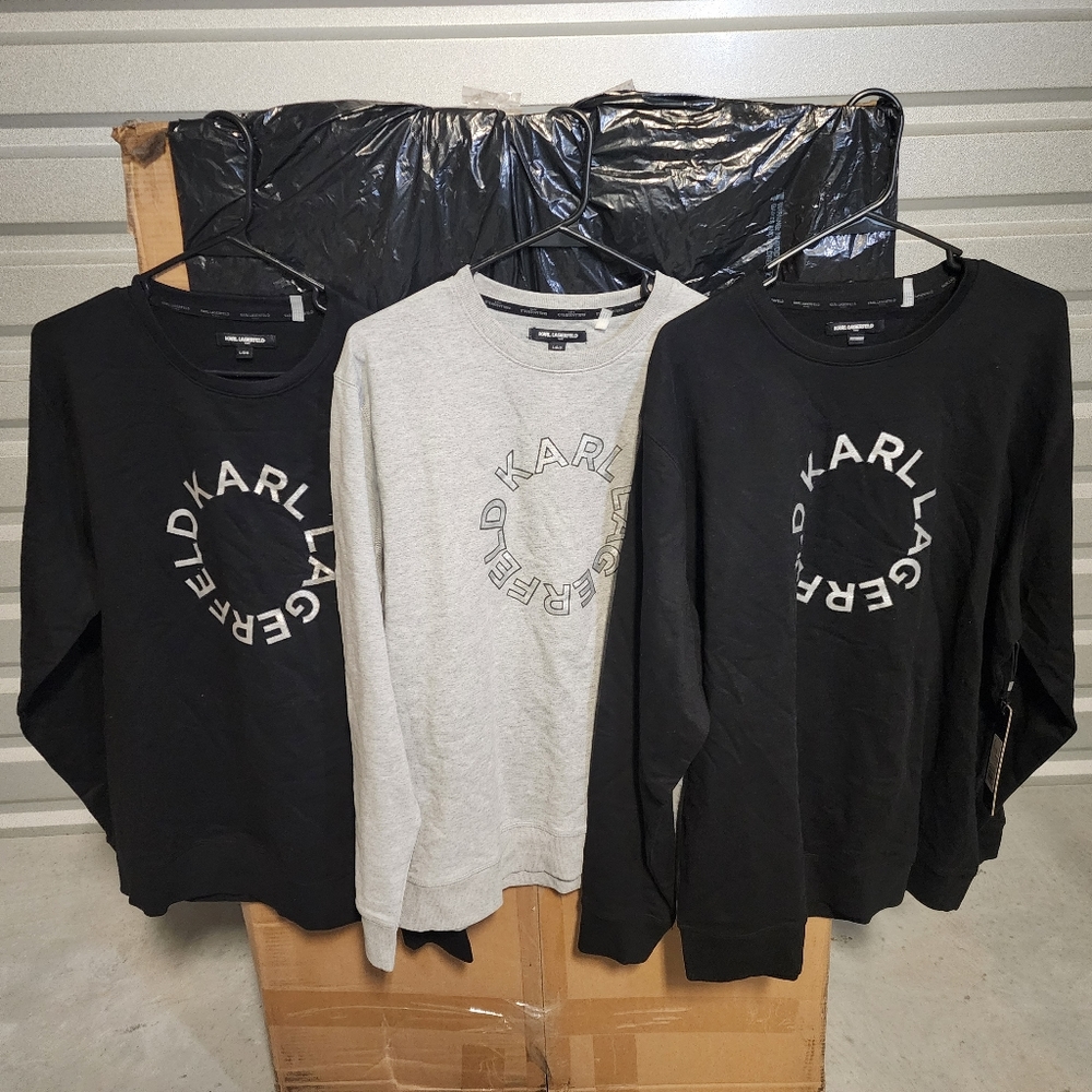 KARL LAGERFELD PARIS CREWNECK SWEATSHIRT BUNDLE OF 3.